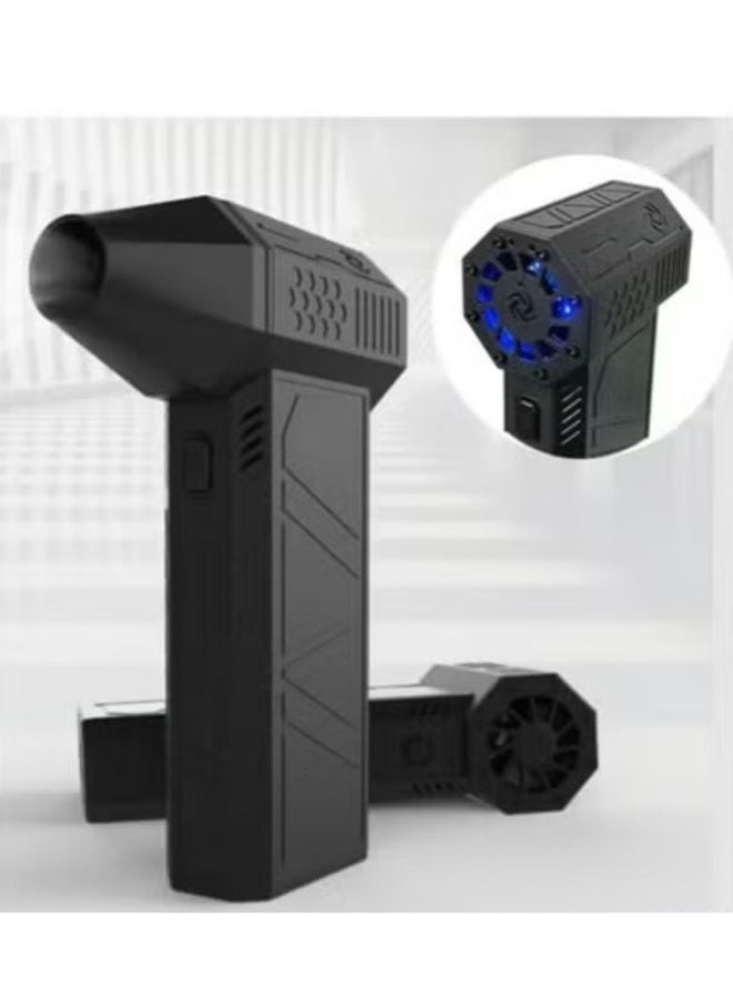 BLUMENIT Electric Air Blower Gun & Small Hand Fan with Turbo Blades | Super Power Air Duster, 130,000 RPM Wind Speed, 52m/s | Portable Mini Jet Fan for Cleaning, Drying, and Cooling - Image 1